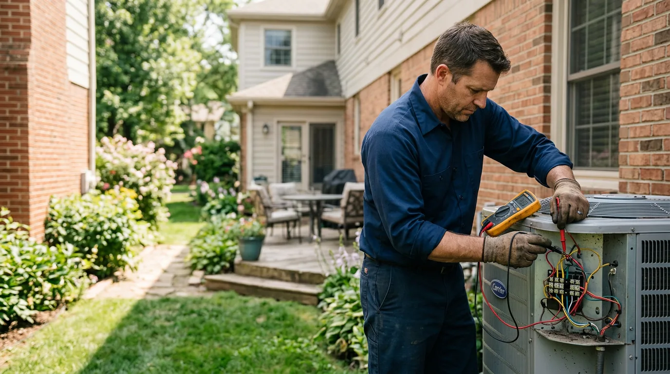 HVAC technician working near Woodsville, NH